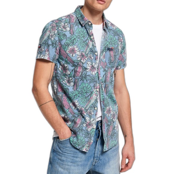 Superdry Miami Loom Short Sleeve Shirt - Picture 1 of 11